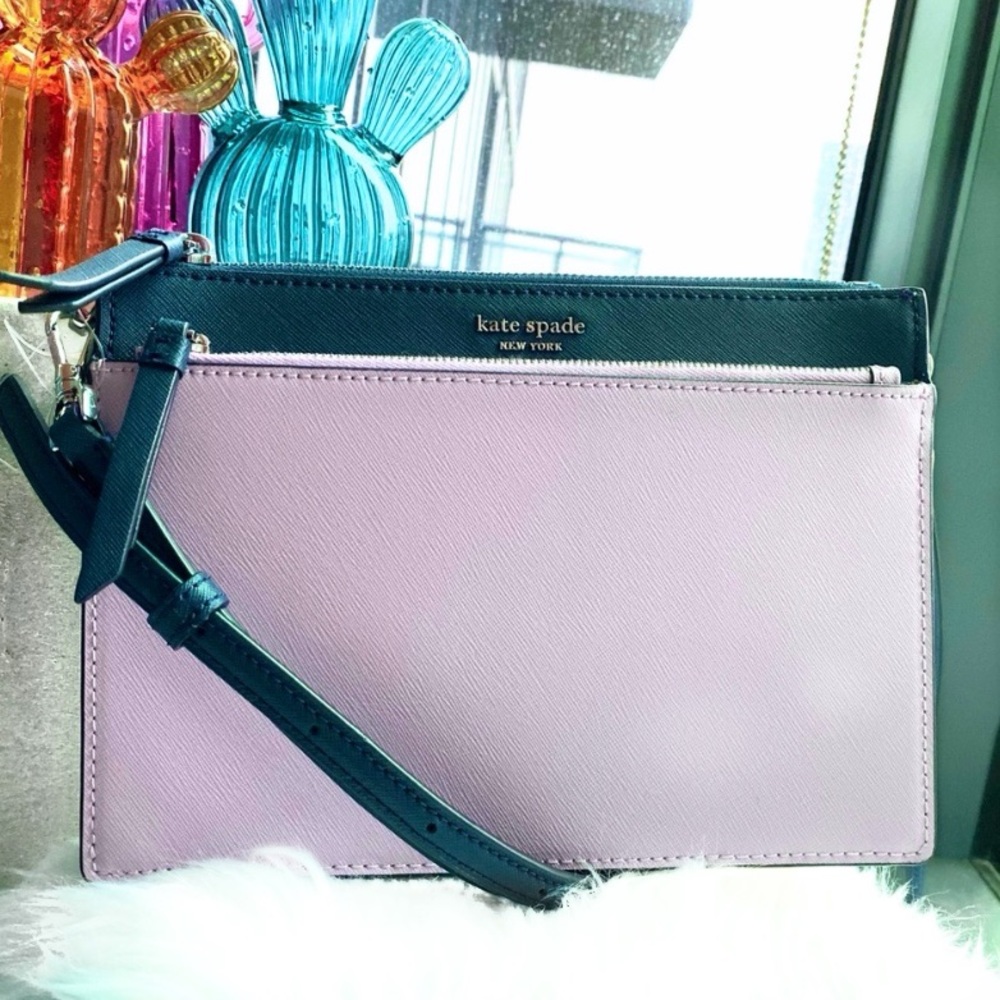 Kate Spade Cameron Lavender & Navy Blue Crossbody